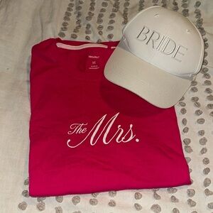 Bride hat and The Mrs. Shirt!